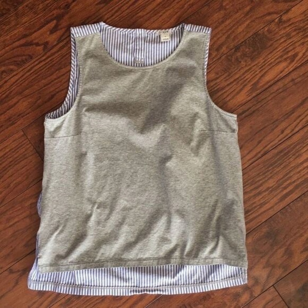 J. Crew Kids Gray and Blue Tank Top